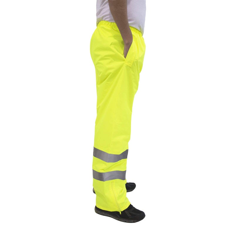 JORESTECH Safety Rain Pants Reflective High Visibility Yellow/Lime ANSI Class E 150D Heavy Duty PANTS-03 (2XL) - Image 2